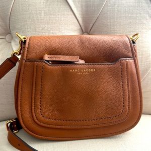 Marc Jacobs Crossbody - Camel Leather with Gold Hardware Detail